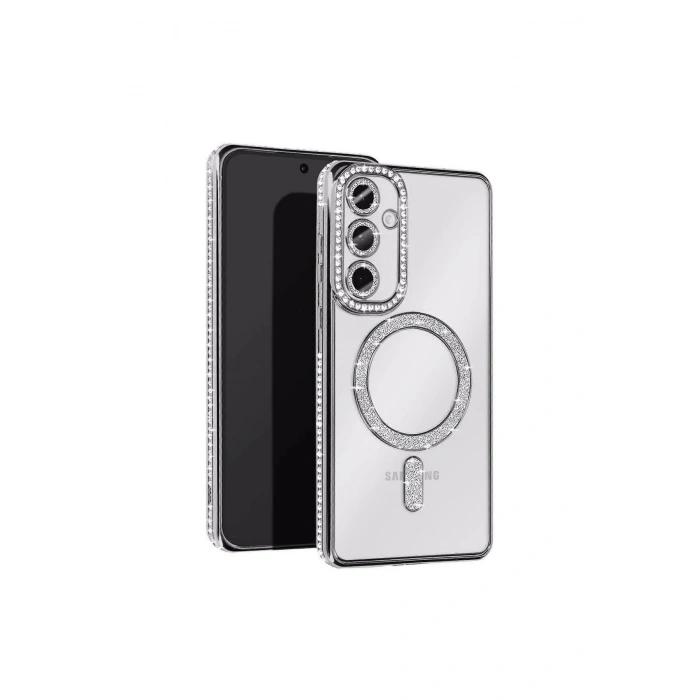 Samsung Galaxy S23 Fe Joke Simli Magneticsafe Kılıf - Gümüş