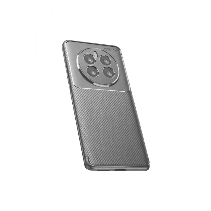 Realme 12 Pro Plus Kılıf Auto Focus Karbon Kapak - Gri