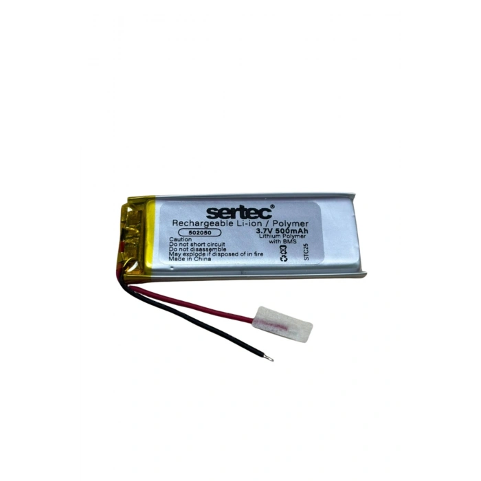 Sertec 502050 3.7v 500 Mah Li-polymer Pil (devreli/1.5a)