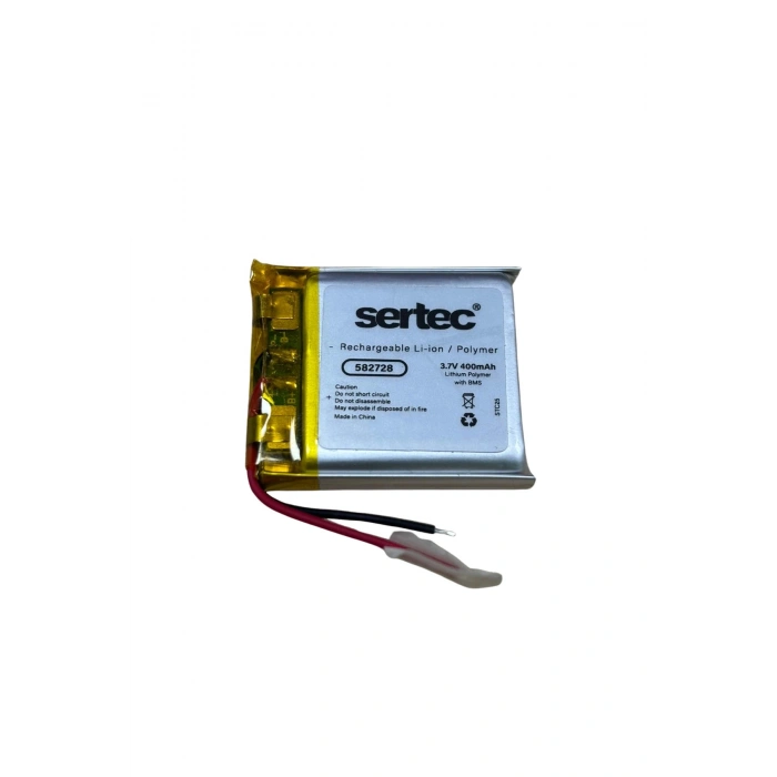 Sertec 582728 3.7v 400 Mah Li-polymer Pil (devreli/1.5a)