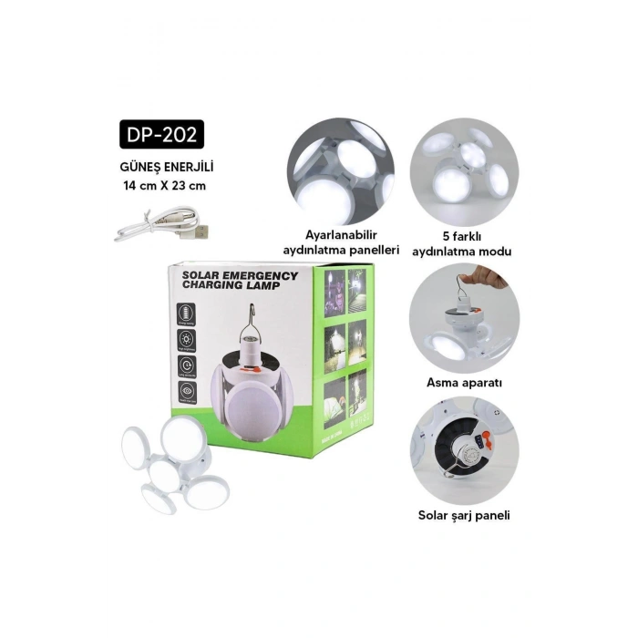 4lü Katlanır Solar Lamba