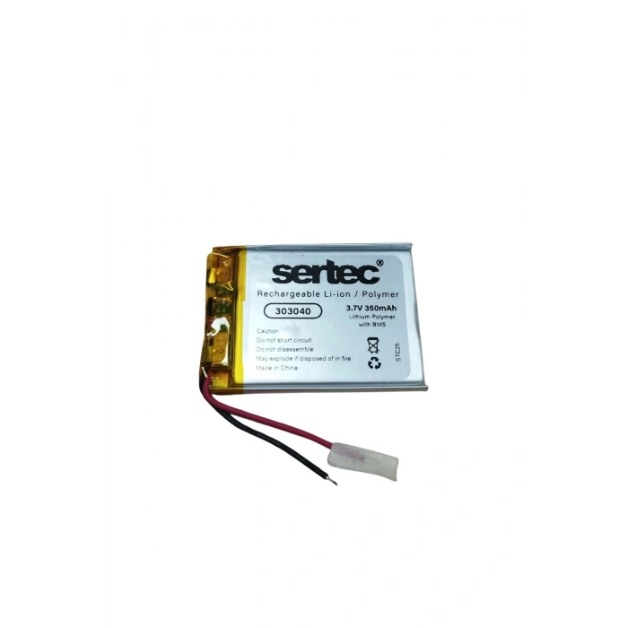 Sertec 303040 3.7v 350 Mah Li-polymer Pil (devreli/1.5a)