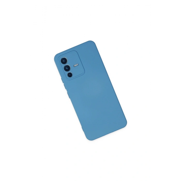 Vivo V23 5g Kılıf Nano İçi Kadife Silikon - Mavi
