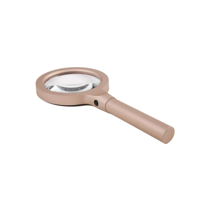 12 Led Işıklı 10x Büyüteç ,yaşlılar Ve Çocuklar Için Okuma Saplı Metal Büyüteç 8013