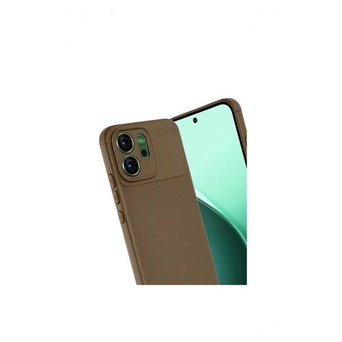 Oppo Reno 14 Auto Focus Karbon Kapak - Kahverengi