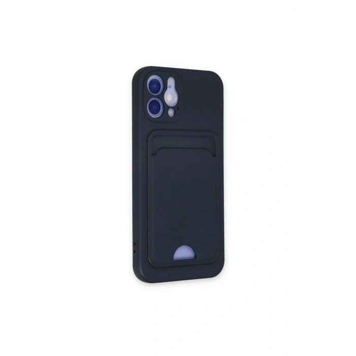İphone 12 Kılıf Kelvin Kartvizitli Silikon - Lacivert