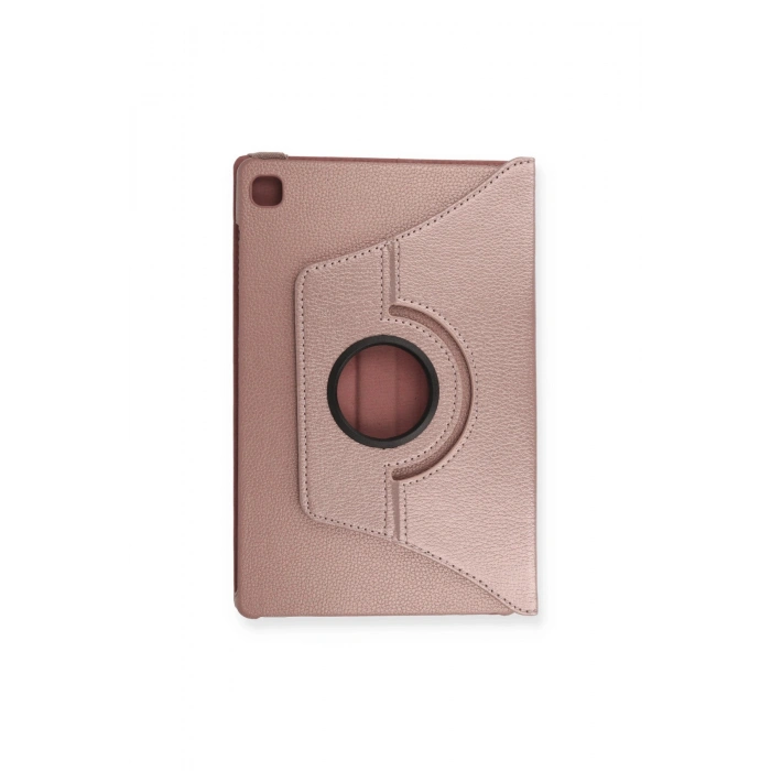 Samsung Galaxy T500 Tab A7 10.4 Kılıf 360 Tablet Deri Kılıf - Rose Gold