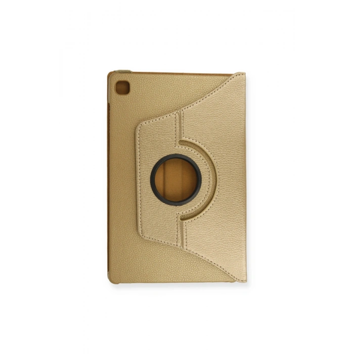 Samsung Galaxy T500 Tab A7 10.4 Kılıf 360 Tablet Deri Kılıf - Gold