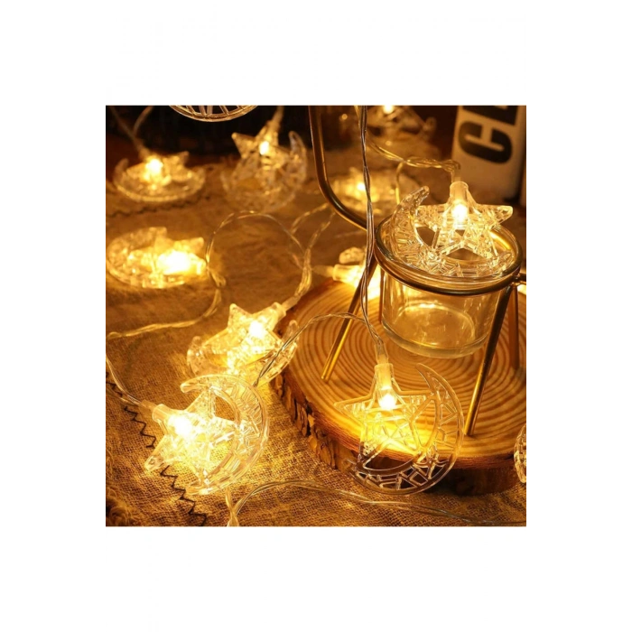 3m 20 Led 2 Kademeli Ay-yıldız Pilli Led Işık Mz-306