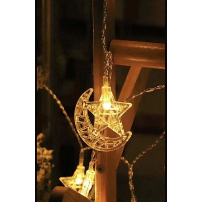 3m 20 Led 2 Kademeli Ay-yıldız Pilli Led Işık Mz-306