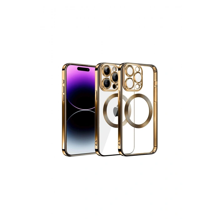 İphone 13 Pro Max Kılıf Slot Silikon - Gold