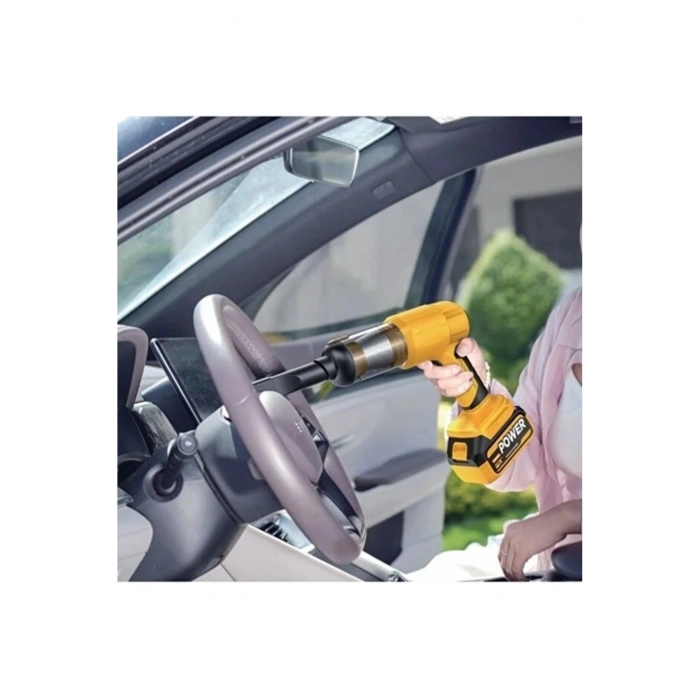 25.000mah Çift Bataryalı Auhma 20.000pa Ultra Çekim Güçlü Çantalı Araç Temizleme Süpürgesi