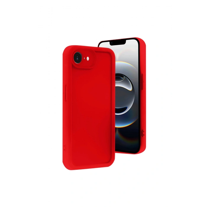 İphone 16e Kılıf Viera Silikon - Kırmızı