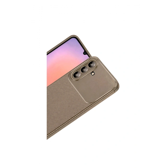 Samsung Galaxy A37 5g Auto Focus Karbon Kapak - Kahverengi