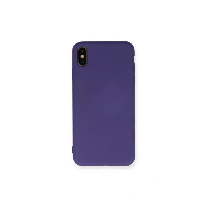 İphone Xs Max Kılıf Nano İçi Kadife Silikon - Mor
