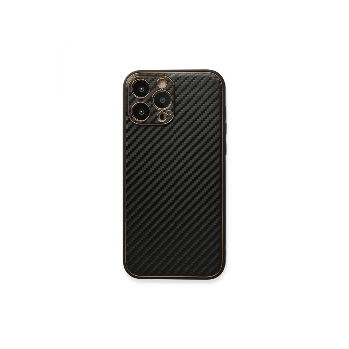 İphone 13 Pro Max Kılıf Coco Karbon Silikon - Siyah