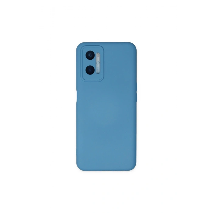 Oppo A96 Kılıf Nano İçi Kadife Silikon - Mavi