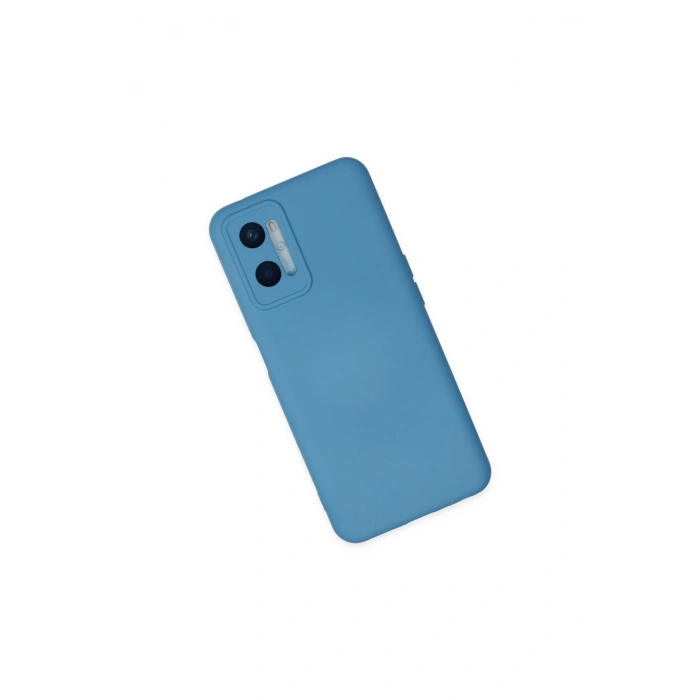Oppo A96 Kılıf Nano İçi Kadife Silikon - Mavi