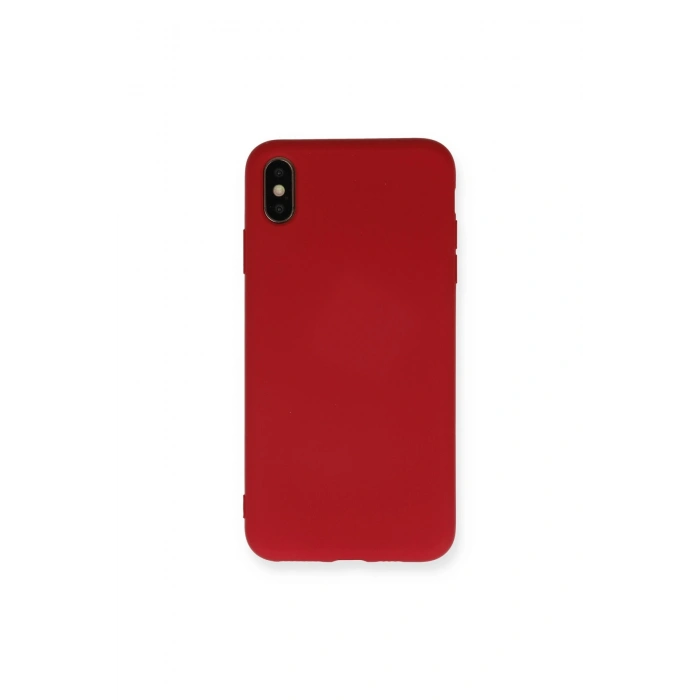 İphone Xs Max Kılıf Nano İçi Kadife Silikon - Kırmızı