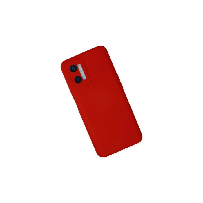 Oppo A96 Kılıf Nano İçi Kadife Silikon - Kırmızı