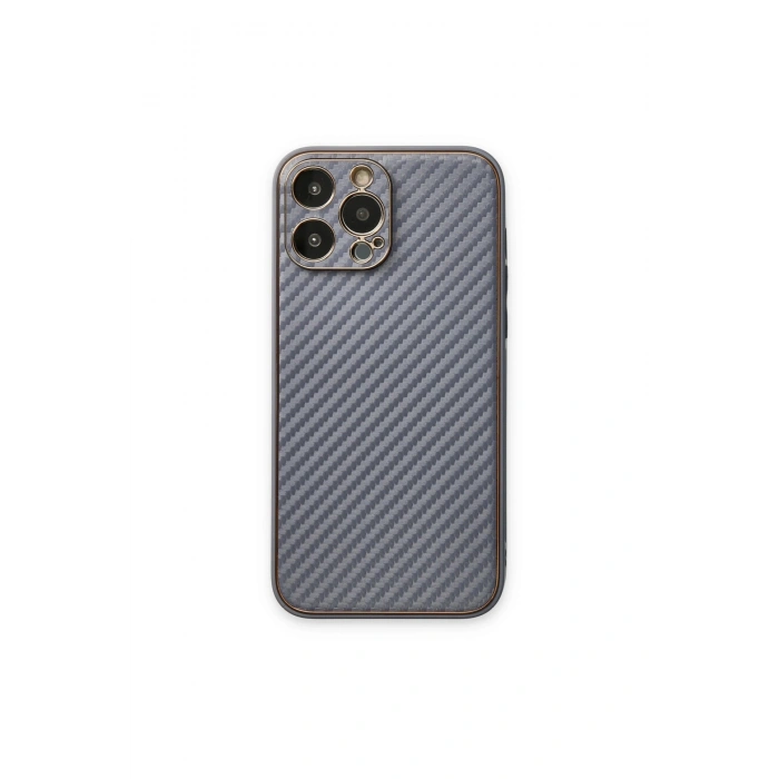 İphone 13 Pro Max Kılıf Coco Karbon Silikon - Gri