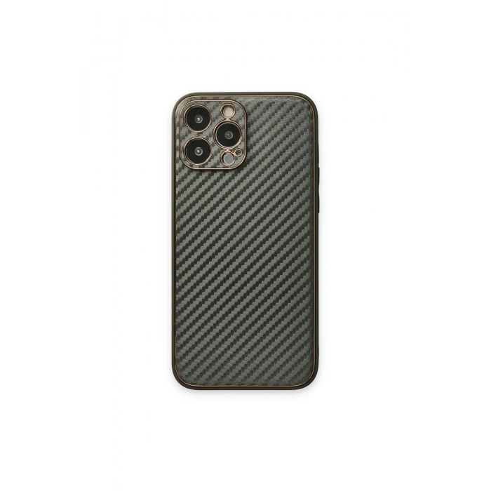 İphone 13 Pro Max Kılıf Coco Karbon Silikon - Füme