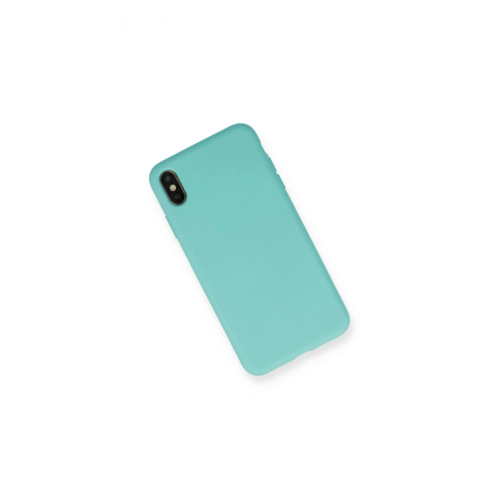 İphone Xs Max Kılıf Nano İçi Kadife Silikon - Turkuaz