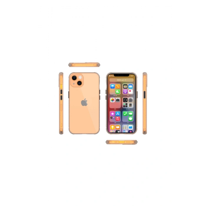 İphone 13 Mini Kılıf Miami Şeffaf Silikon - Şeffaf