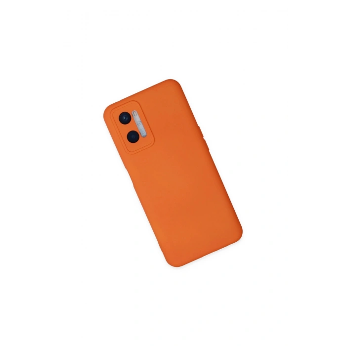 Oppo A96 Kılıf Nano İçi Kadife Silikon - Turuncu