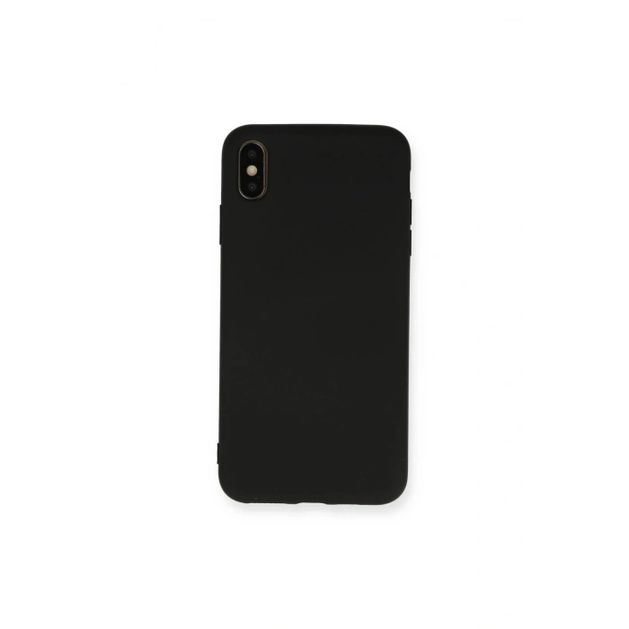 İphone Xs Max Kılıf Nano İçi Kadife Silikon - Siyah