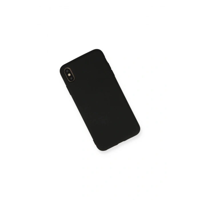 İphone Xs Max Kılıf Nano İçi Kadife Silikon - Siyah