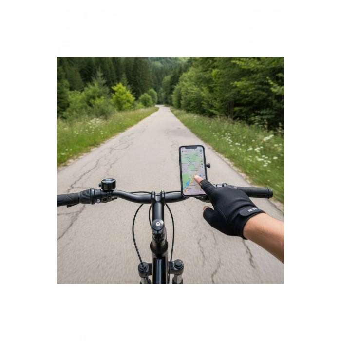 Evrensel Motosiklet Telefon Tutucu – Kaymaz, Kilitlenebilir Güvenli Tutuşlu, 360° Ayarlanabilir Gido