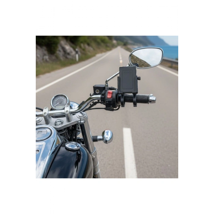 Evrensel Motosiklet Telefon Tutucu – Kaymaz, Kilitlenebilir Güvenli Tutuşlu, 360° Ayarlanabilir Gido