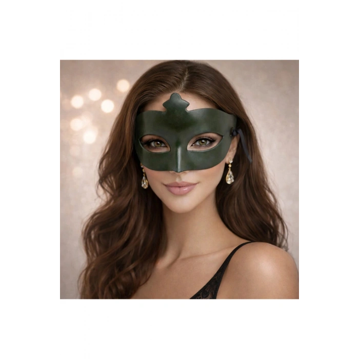 Haki Yeşil Gizemli Masquerade Maskesi