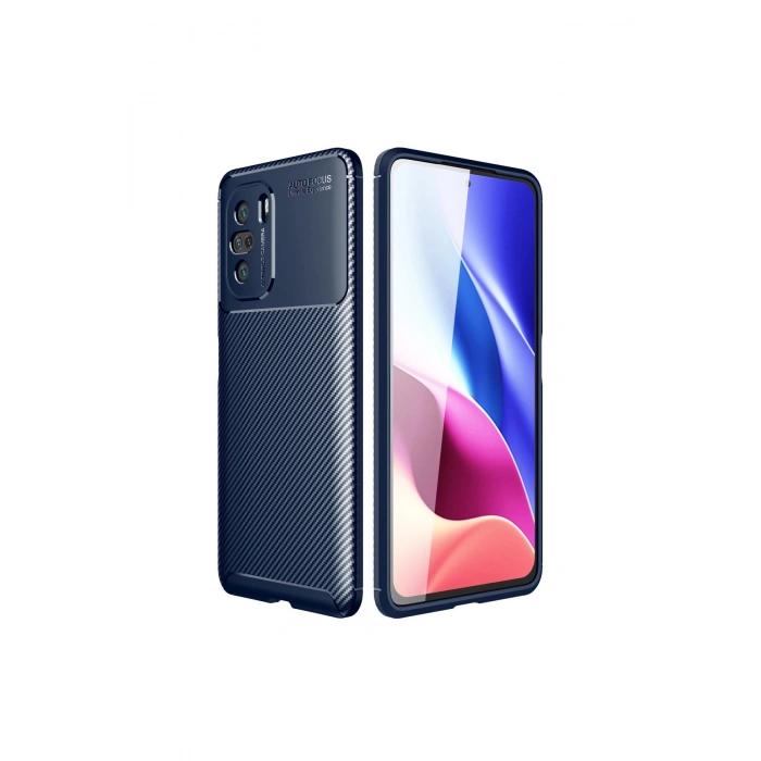 Poco F3 Kılıf Auto Focus Karbon Kapak - Lacivert
