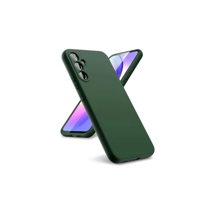 Samsung Galaxy A24 4g Kılıf First Silikon - Koyu Yeşil