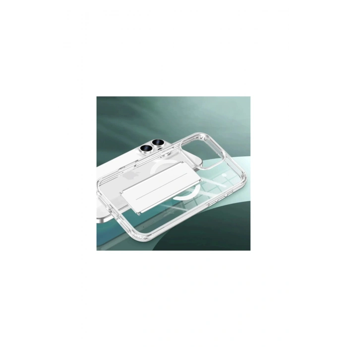 Joko İphone 16 Kılıf Alfa Magsafe Standlı Kapak - Şeffaf