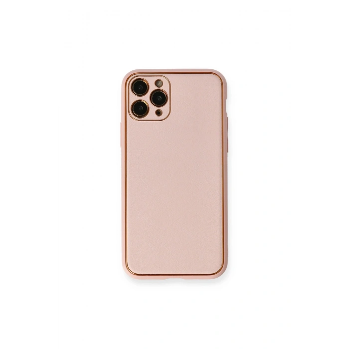 İphone 11 Pro Kılıf Coco Deri Silikon Kapak - Pembe