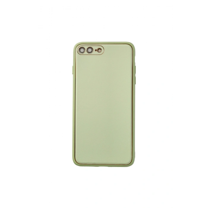 İphone 7 Plus Kılıf Coco Deri Silikon Kapak - Açık Yeşil