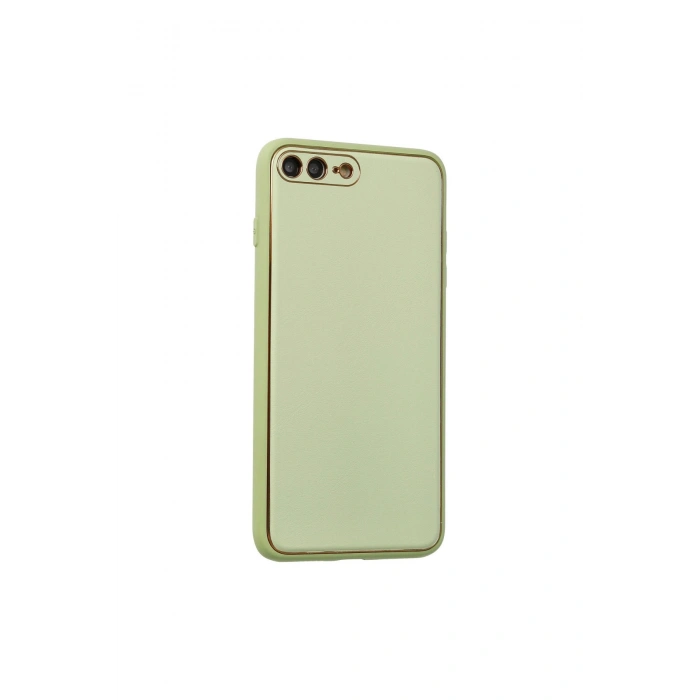 İphone 7 Plus Kılıf Coco Deri Silikon Kapak - Açık Yeşil