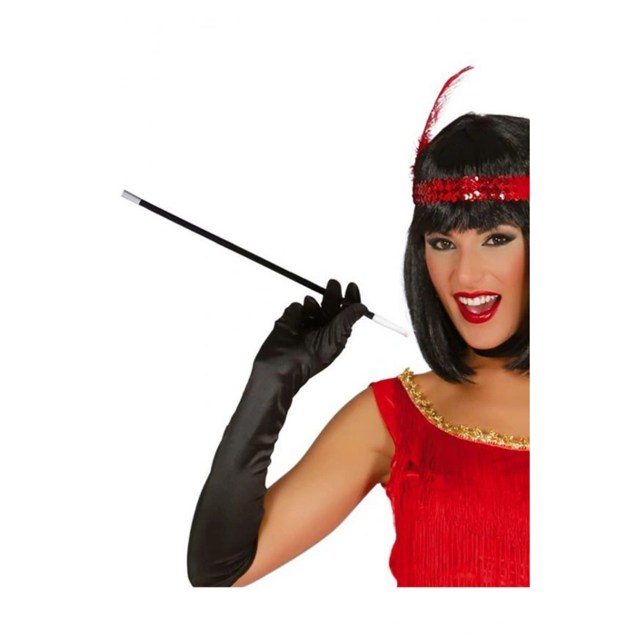 1920'ler 1990'lar Gatsby Kadın Aksesuar Seti – Kırmızı Charleston Saç Bandı ve Sig