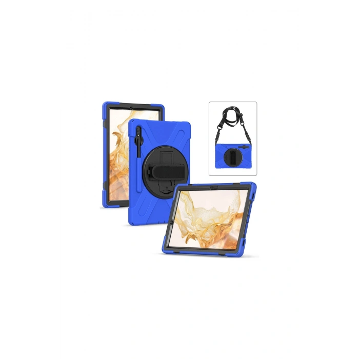 Samsung Galaxy T737 Tab S7 Fe 12.4 Kılıf Amazing Tablet Kapak - Mavi