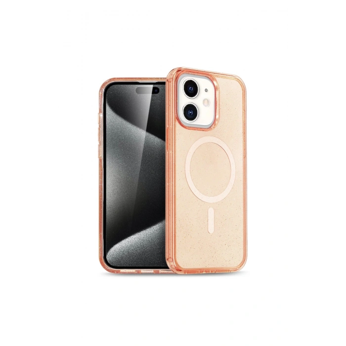 İphone 12 Kılıf Magsafe Kapak - Turuncu
