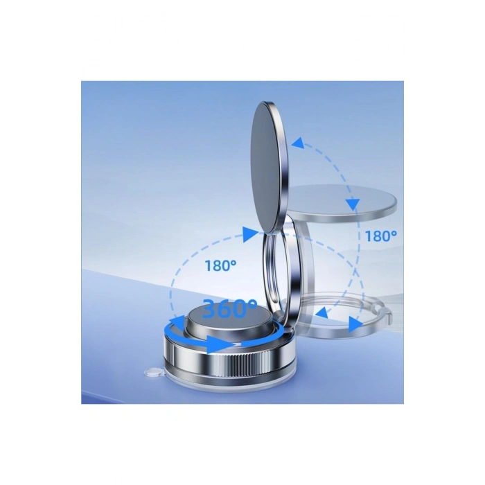 Vakumlu Manyetik Telefon Tutucu – Güçlü Vakum 360 Derece Döner Araç İçi Telefon Standı, Ultra Sabit