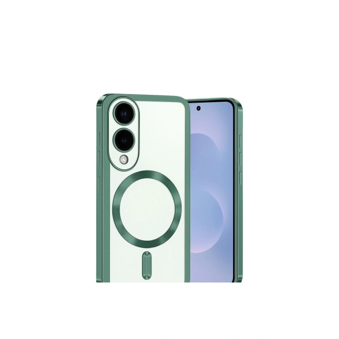 Samsung Galaxy S25 Edge Kross Magneticsafe Kapak - Koyu Yeşil