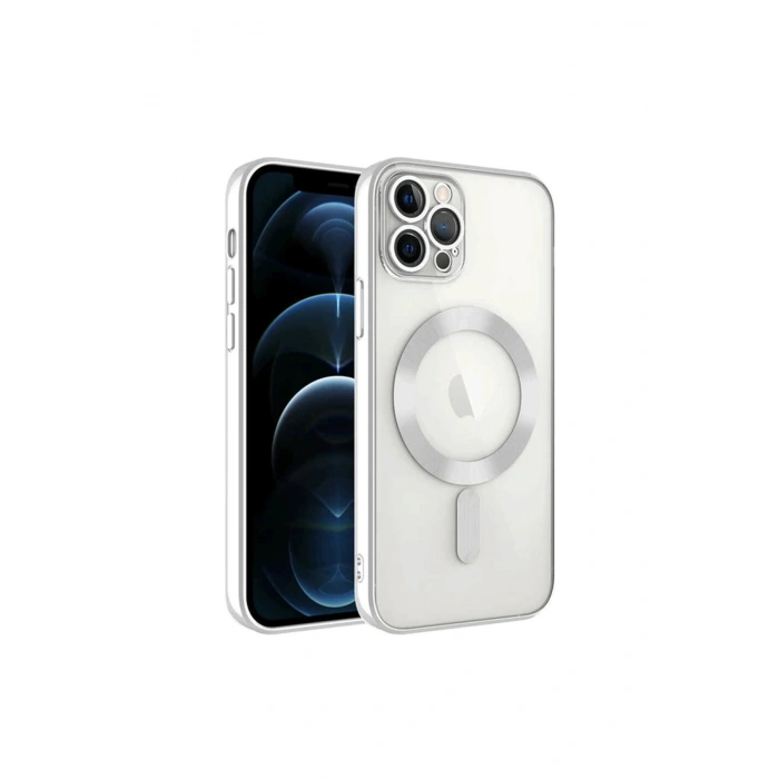 İphone 14 Pro Max Kılıf Kross Magneticsafe Kapak - Gümüş