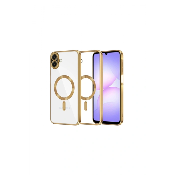 Samsung Galaxy A07 Kross Magneticsafe Kapak - Gold