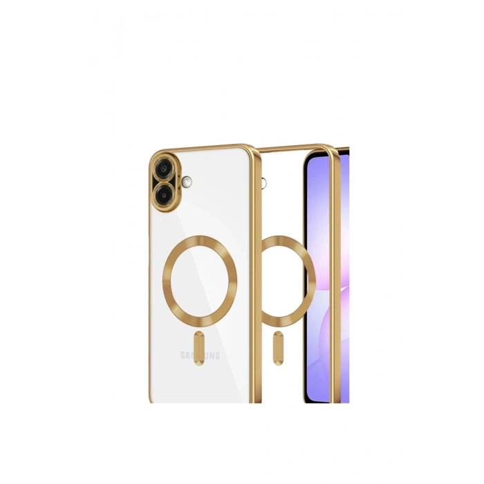 Samsung Galaxy A07 Kross Magneticsafe Kapak - Gold