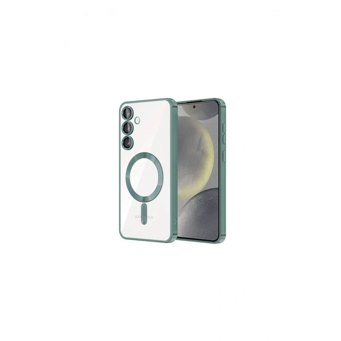 Samsung Galaxy S24 Kılıf Kross Magneticsafe Kapak - Koyu Yeşil
