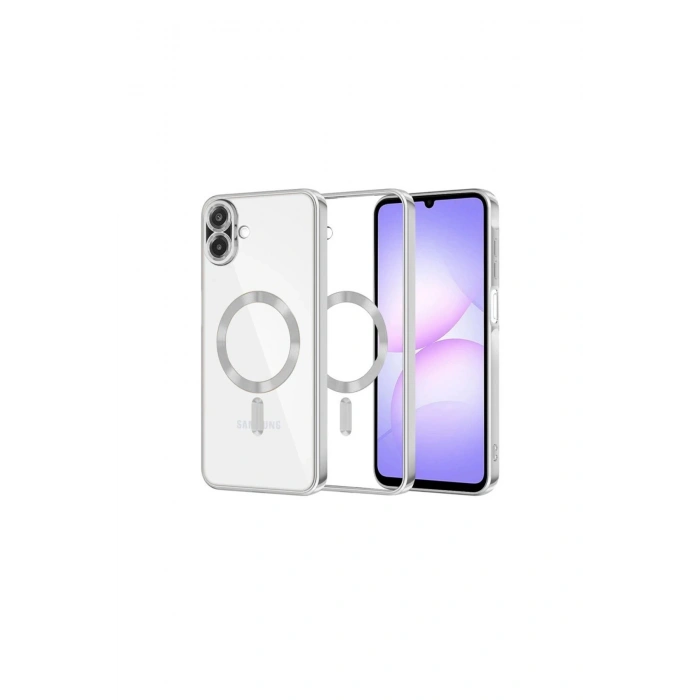 Samsung Galaxy A07 Kross Magneticsafe Kapak - Gümüş